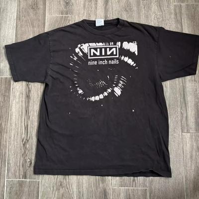 90s Vtg Kapela Nine Inch Nails Černé tričko s krátkým rukávem Unisex Pánské Dámské Pánské tričko Krátký rukáv Pánské Dámské Léto