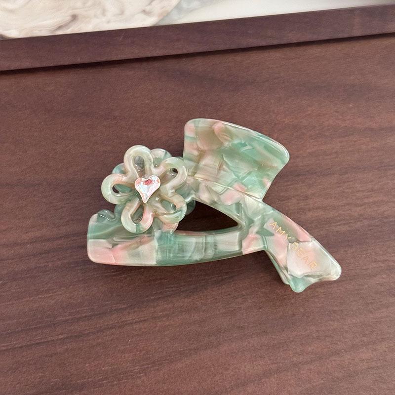 Exquisite Super Fairy Medium 6CM Temperament Flower Rhinestones Acetic Acid Hair Clip Hair Accessories For Woman Girls