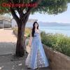 Small Fresh Plaid Lace Cami Dress With Wrapping Design For Summer Casual Wear