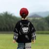Nausicaa Spring 2025 Plaid Faux Two-Piece Letter T-Shirt for Boys – Trendy Korean Style