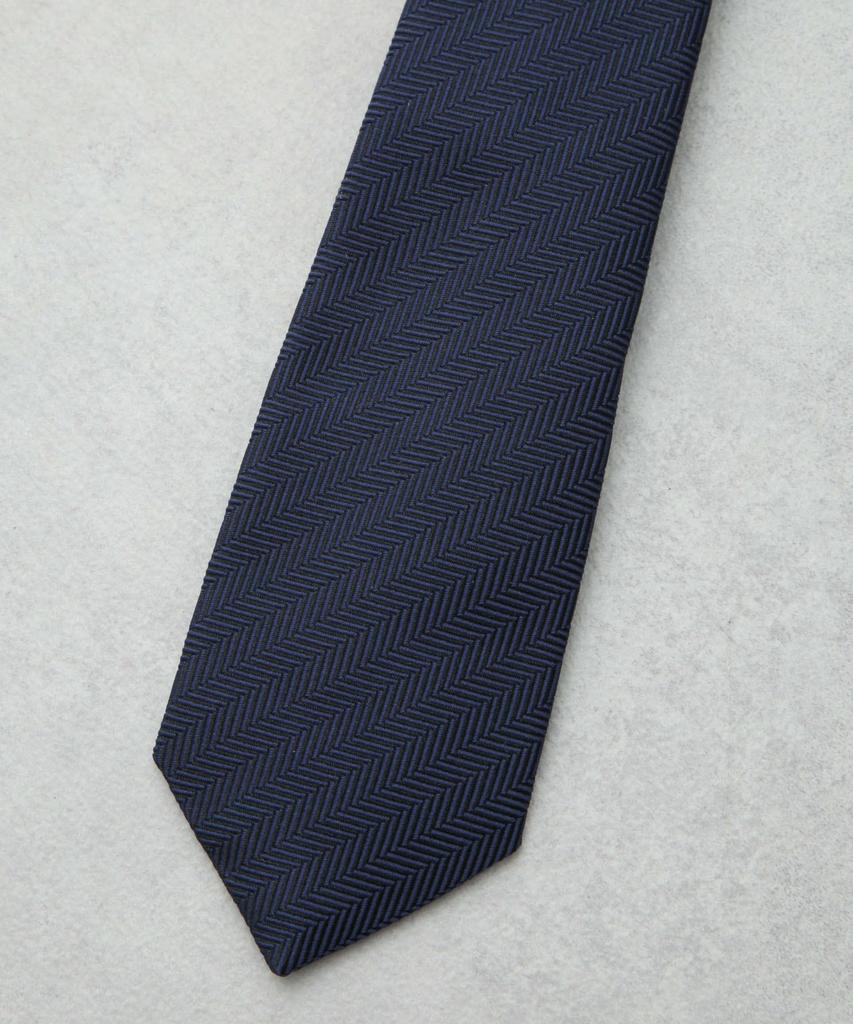 [Nano Universe] Kyoto Nishijin Washable Herringbone Solid Tie for Men F 103 Bordeaux 668-6142201