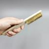 12pcs Ergonomic Design Wire Copper Brush Wood Handle Heavy-Duty Brush Set  Industrial Use