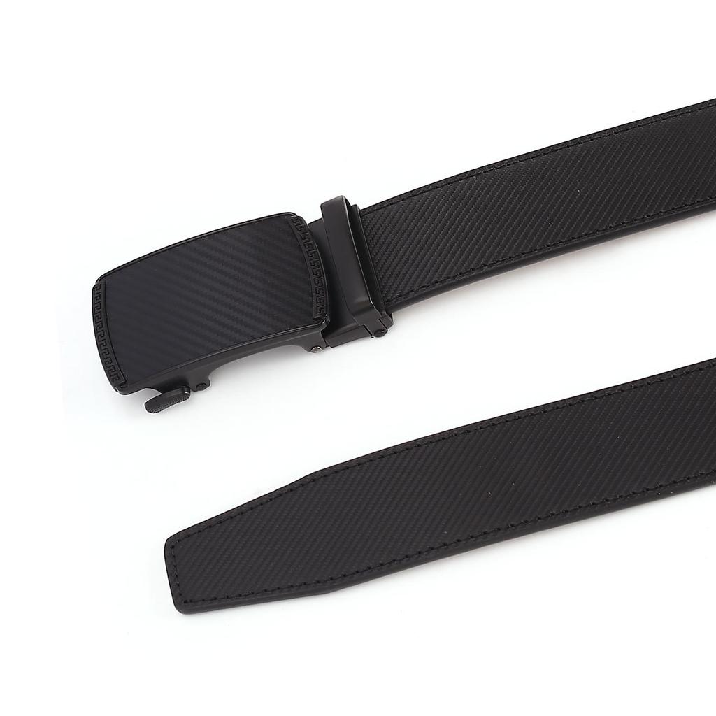 Men's Two-Layer Cowhide Leather Belt with Automatic Buckle - Versatile Business Style
