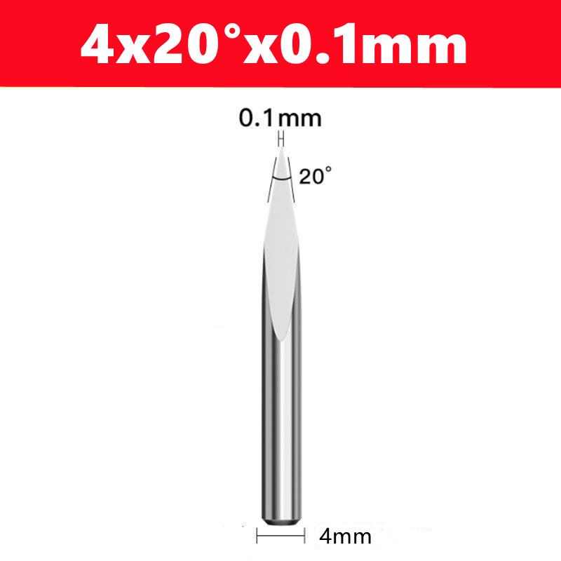CNC Router Bit 3 Edge Pyramid Engraving Bits 4mm/6mm Shank Carbide End Mill 20,30,40,45,60,90 Degrees CNC Router Milling Tool