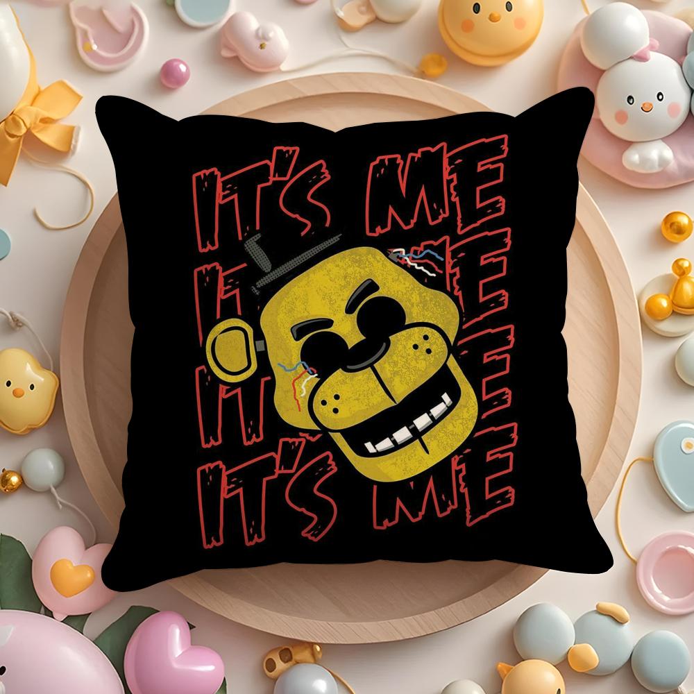 Five N-Nights At F-Freddys Cushion Cover Short Plush Double-Sided Printing Home Machine Washable In Warm Winter Pillow Case