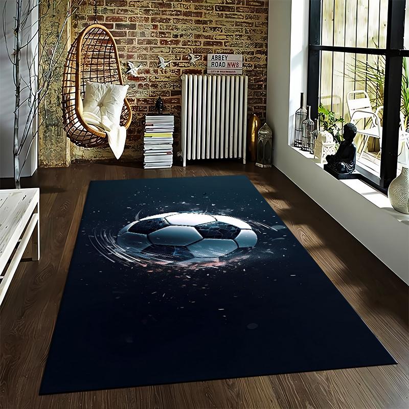 Soccer Ball Designed Floor Mat, Suitable As a Non-slip Mat for the Living Room or Bedroom Sofa