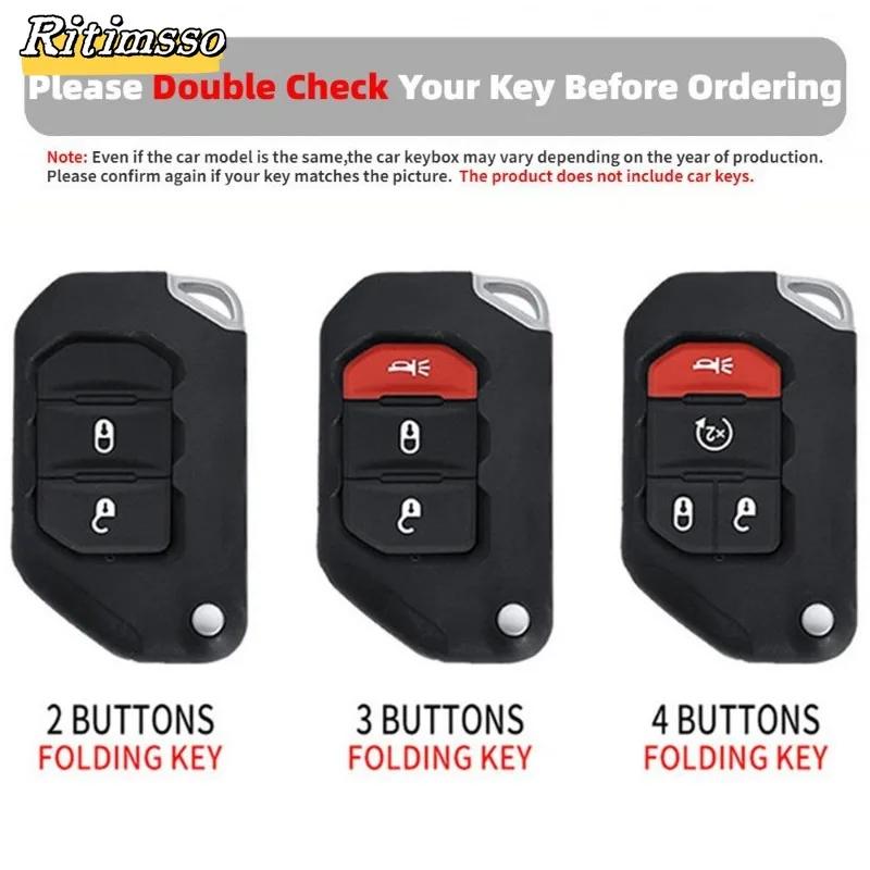 2 3 4 Buttons Flip Remote Transparent Tpu Car Key Case Cover For Jeep Gladiator Jt Sahara Jlu Wrangler Jl Rubicon