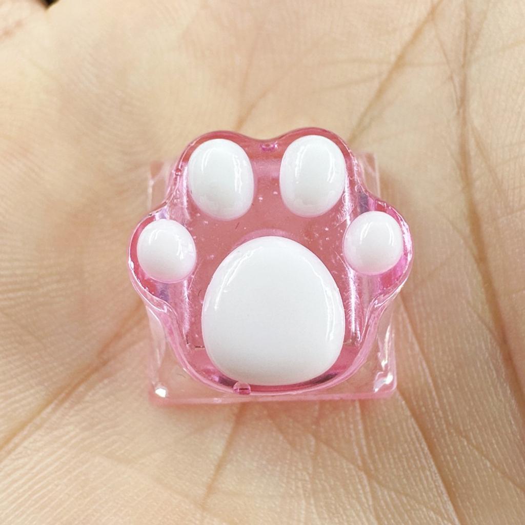 Lovely Cat Claw Resin Keycap for Mechanical Keyboard with Backlights Computer Keyboard Keycaps Replaces