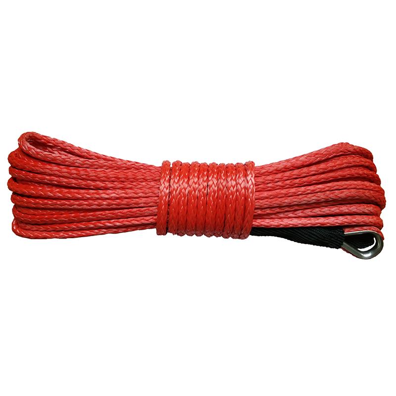 6mm X 15m Synthetic Pulling Winch Line 100% UHMWPE 12 Strand Recovery Cable