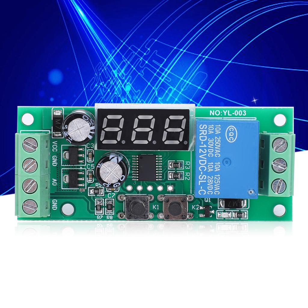 Voltage Detection Module Digital Display High Accuracy Relay Electronic Component DC12V Relay Module Voltage Detection Module