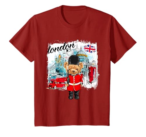 London Teddy Bear Queen Guard Illustration Graphic Cartoon T-Shirt