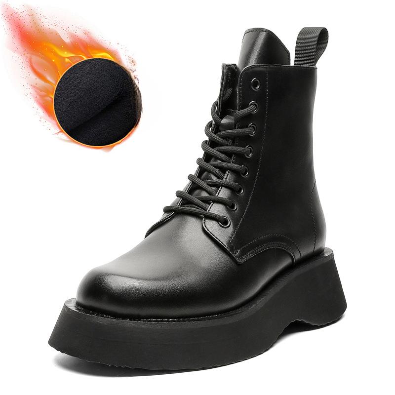 Ботинки Martin мужские кожаные туфли на платформе с высоким берцем новые кожаные ботинки — фото 6