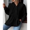 European and American Women's Jacquard Plus Size Hooded Sweatshirt - 2023 Autumn/Winter Collection