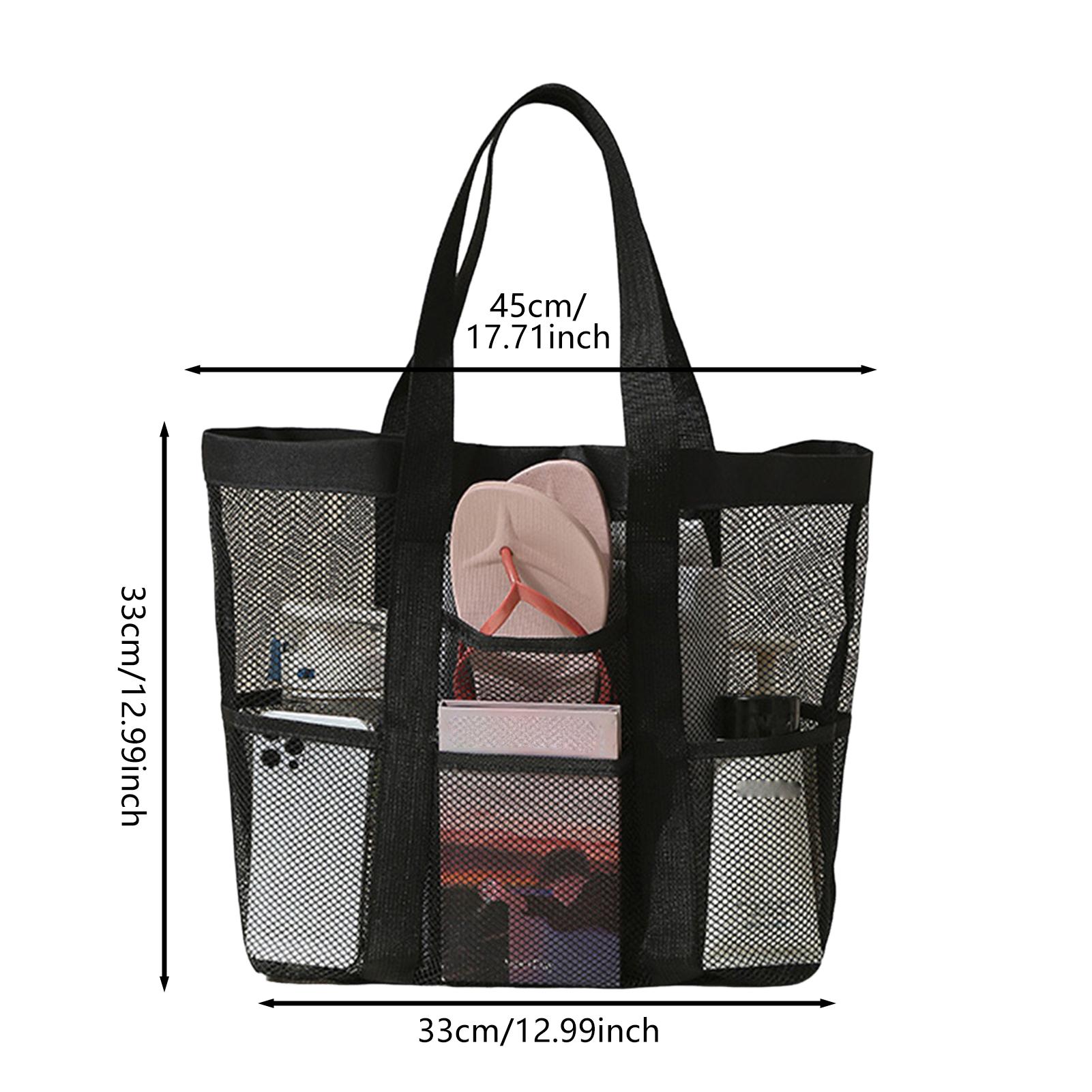 

Bath Bag Foldable Mesh Beach Bags Tote Bag Nylon Mesh Beach Supplies Storage Bag For Fitness Swimming Storage Bag Portable Bag