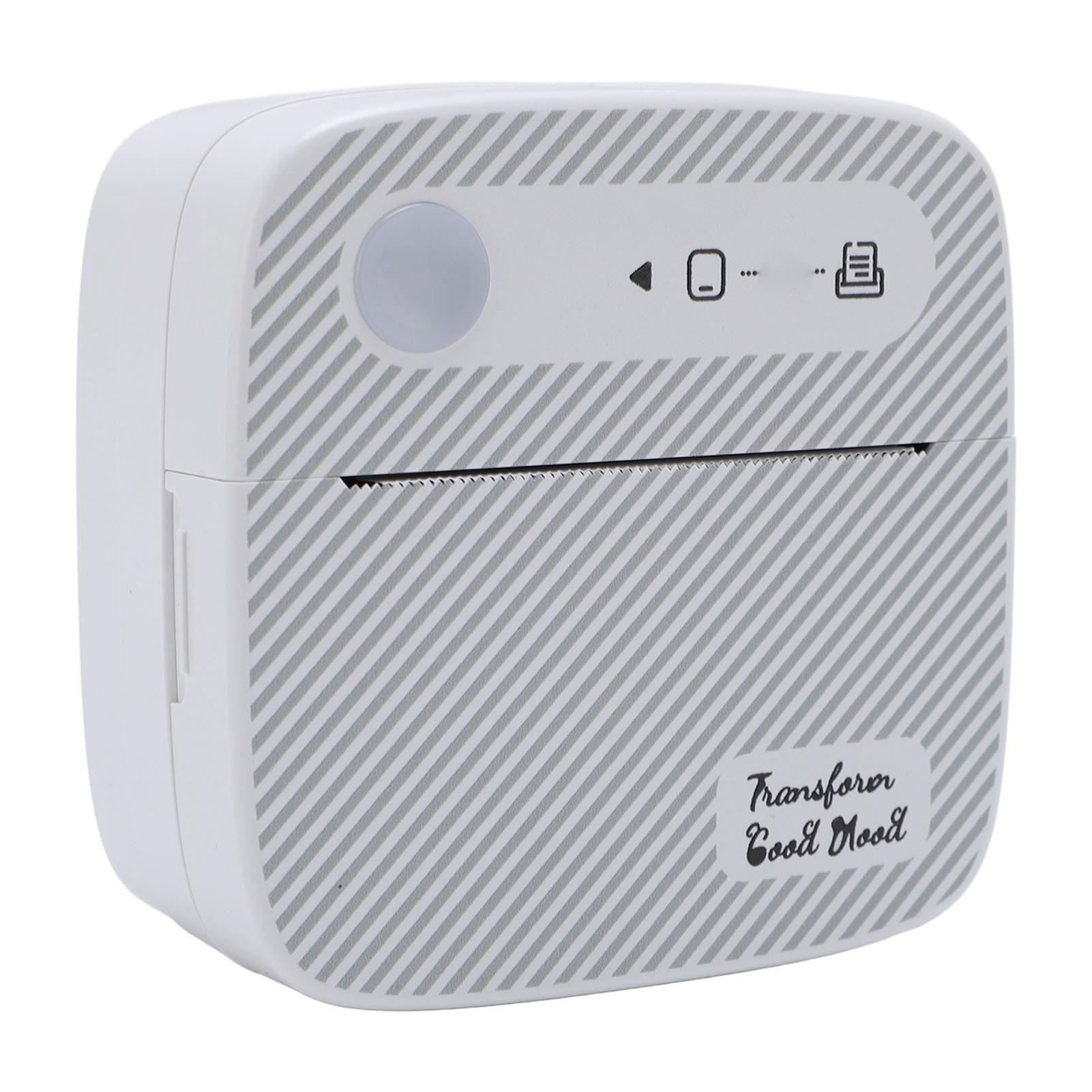 Bluetooth Термопринтер для наклеек Мини Карманный Портативный Бесчернильный Тип с Белыми Полосками