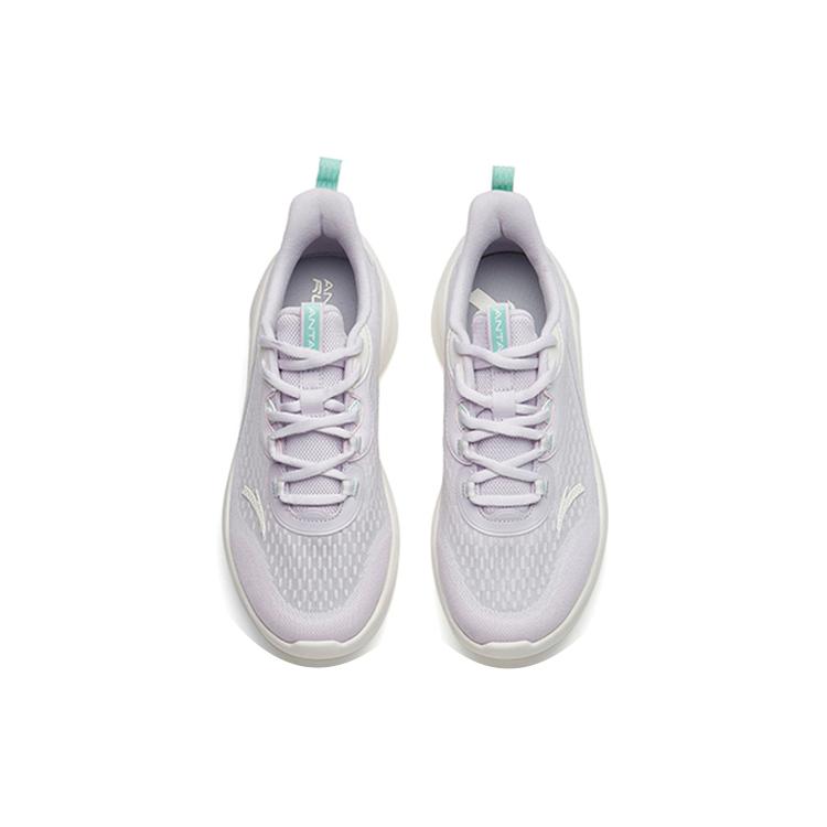 New Anta Cushioned Slip Resistant Abrasion Resistant Breathable Low Top Running Shoes Women's Purple Blue 922225521-3