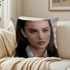MMonica Bellucci Cushion Cover Linen Pillowcase Soft  for Sofa Bed Home Room Decor