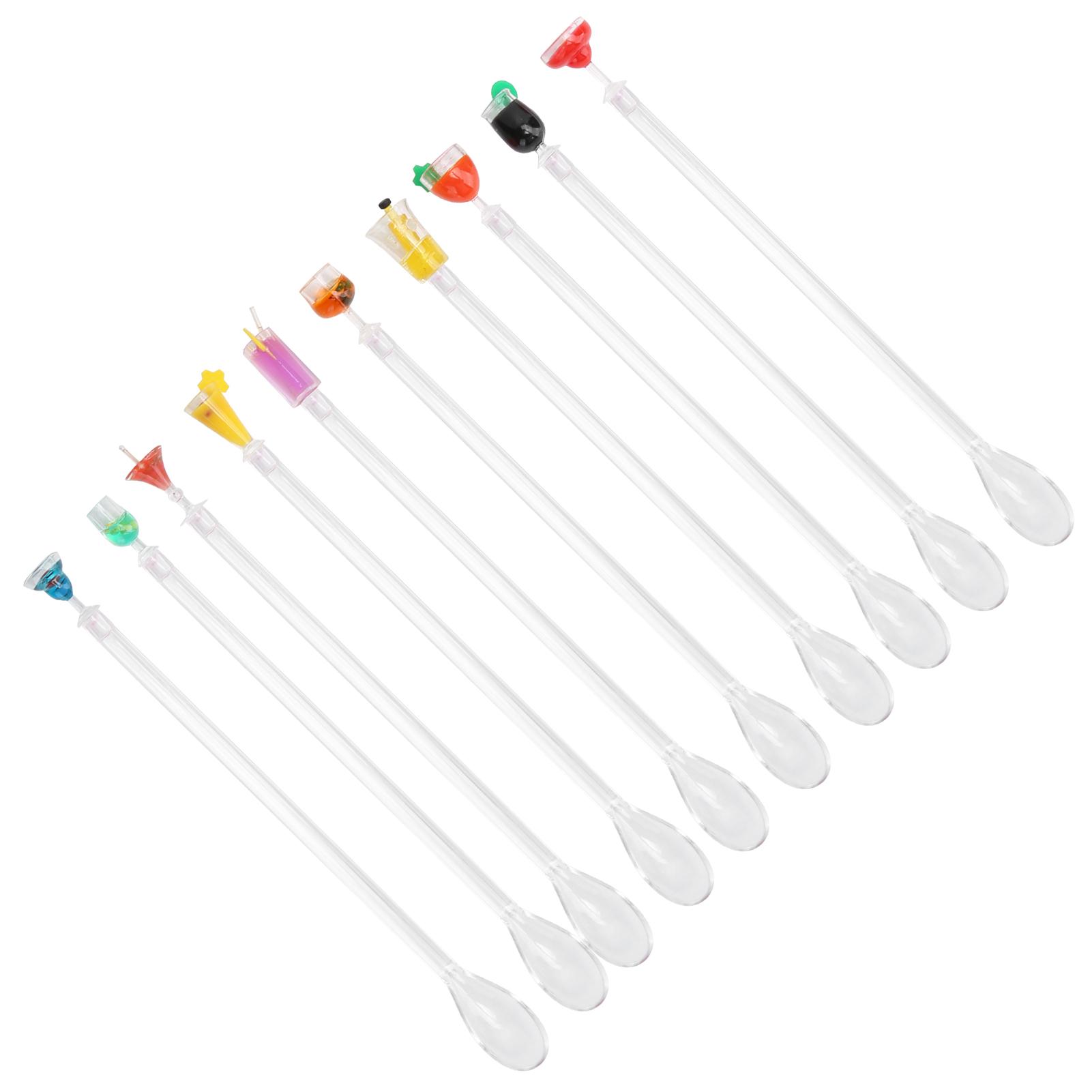

10PCS Cute Cocktail Drink Mixer Bar Stirring Mixing Sticks Spoons Bar Kitchen AccessoryL