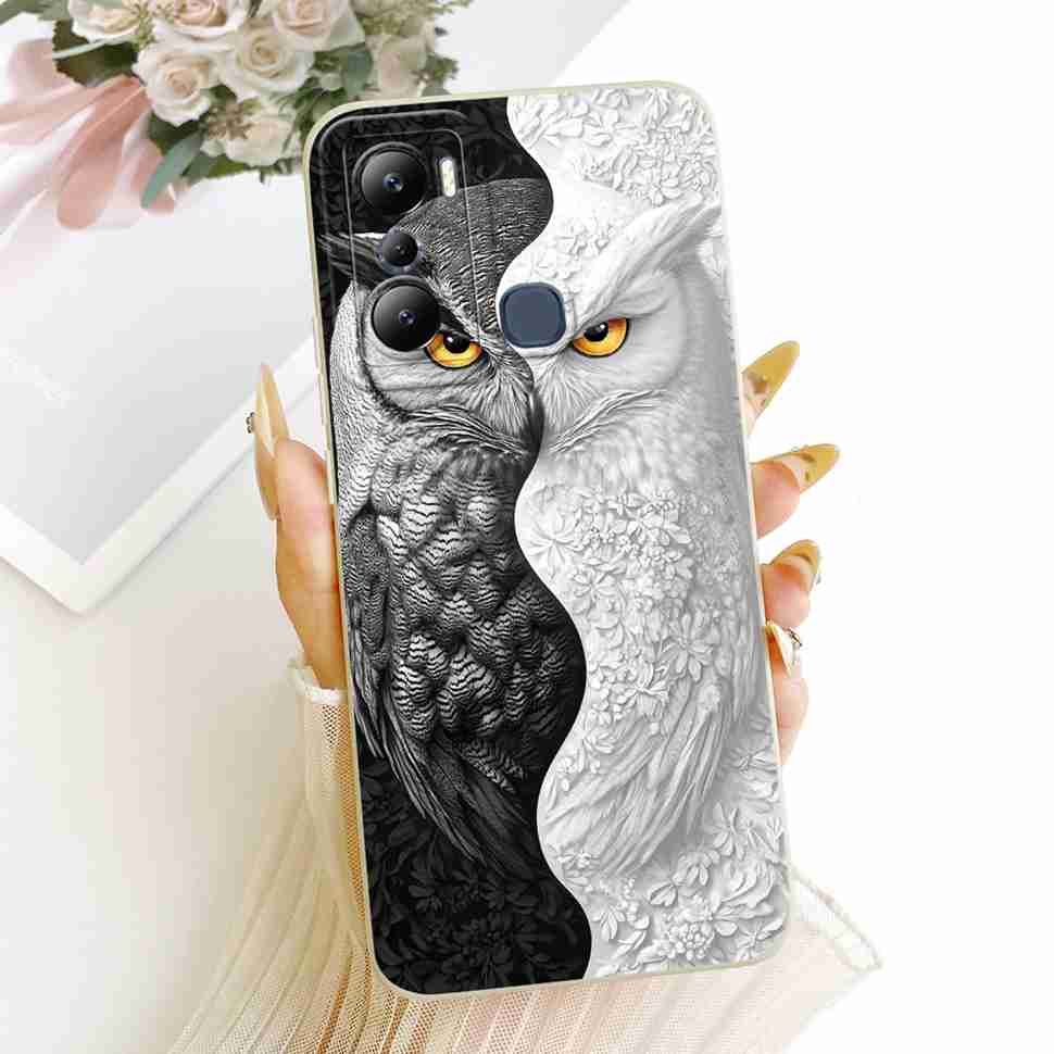 Für Infinix Hot 20i X665C X665E Hüllen Blume Schmetterling Silikon Weiche Abdeckung Für Infinix Hot 20i Hot20i Handy Rückseite Hülle