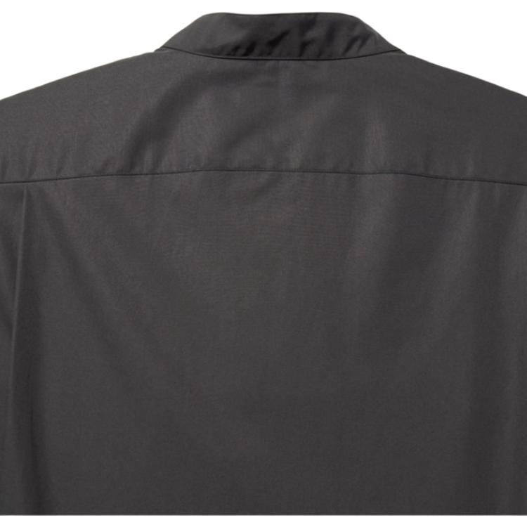 UNIQLO × JIL SANDER Collaboration Series Solid Color Loose Fit Stand Collar Long Sleeve Shirt Men shirts Dark-Gray 446430-08