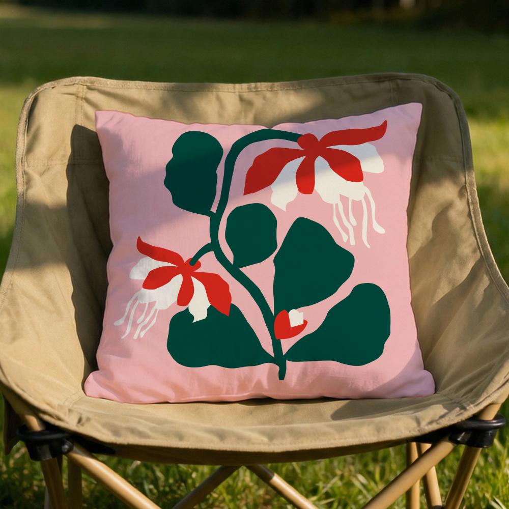 Plants and Flowers Cushion Cover Soft Reversible Durable Pillow Cover MultiScene Use for Home Car Daily Comfort