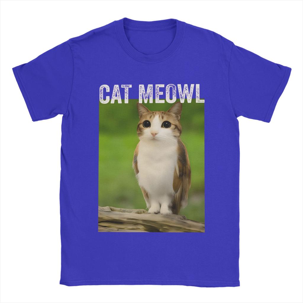 Cat Meowl Cat Owl For Animal And Pet Owners T Shirt Summer Harajuku TShirts Men 100 Cotton Comfortable Oversize Clothes Tshirt