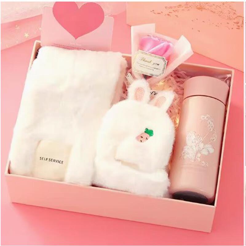 Winter Gift Set with Scarf, Gloves & Orchid Cup