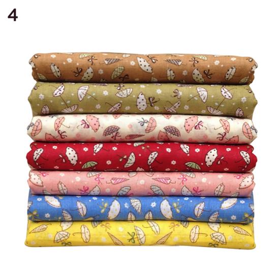 7Pcs/Set Quilting Fabric Flower Umbrella Printed DIY Sewing Craft Cotton Cloth