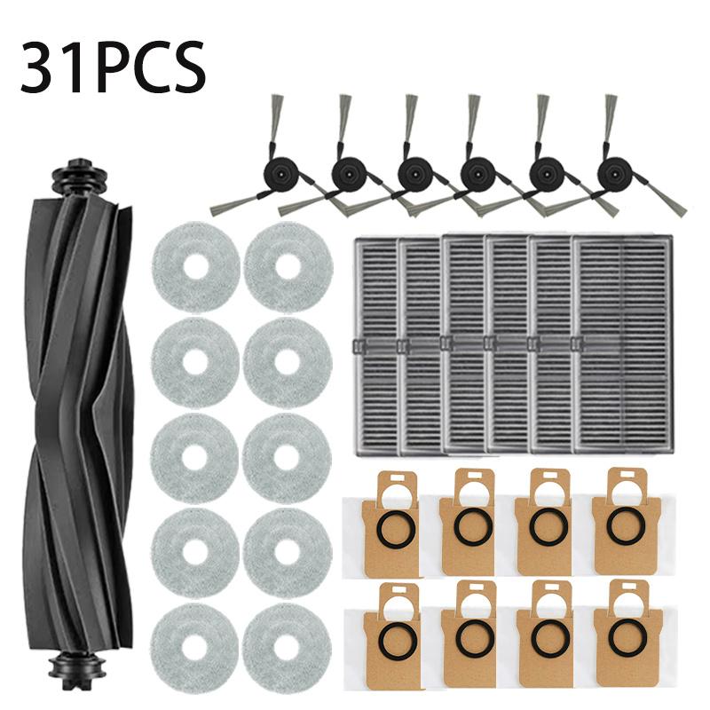 For Xiaomi Mijia M40 D110CN, Vacuum Cleaner Parts Suitable Main Tricut Roller, Side Brush, HEPA Filter, Wiper Fabric, Dust Bag,