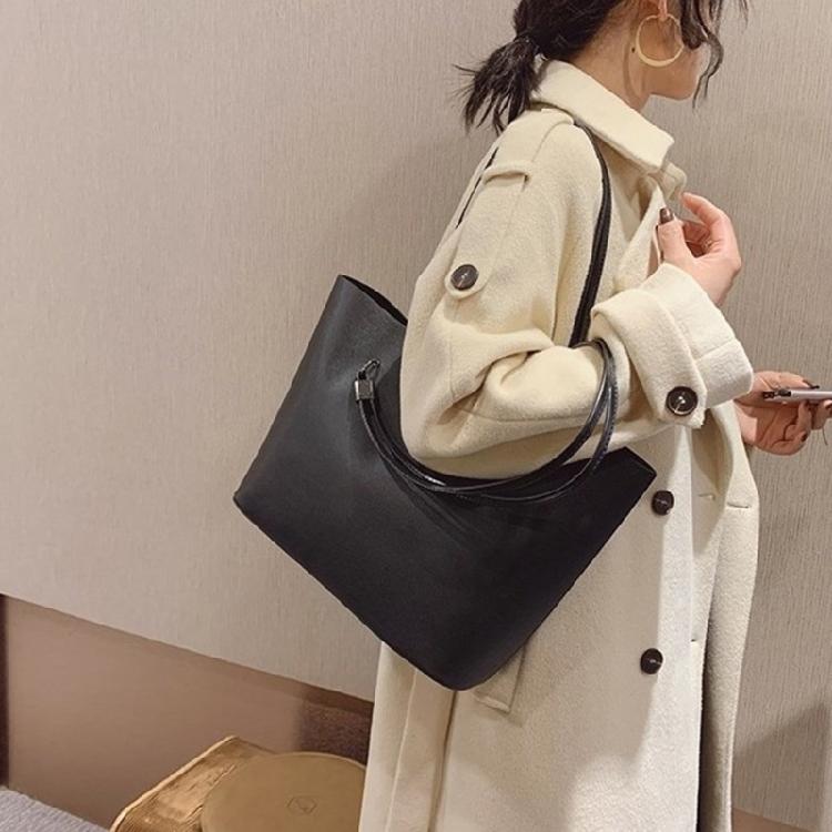 Handbag PU Bag for Girl Women Large Capacity Shopping Bag Versatile Shoulder Bag