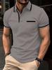 Essentieel Poloshirt met Korte Mouwen en Contrasterende Afwerking, Ideaal voor Casual Kleding.
