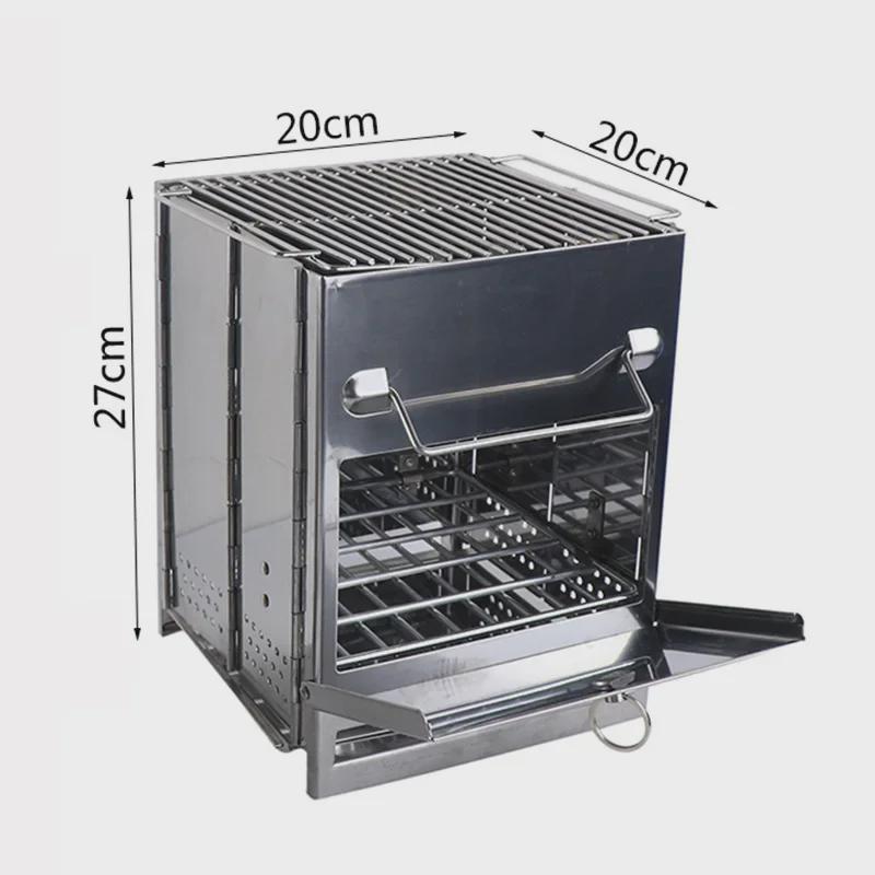 Stainless Steel Folding BBQ Grill for Outdoor Picnic and Camping