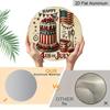 2D Flat, 1pc Round Aluminum Hanging Sign, Happy 4th Of July Patriotic Cake & American Flag Design, Vintage Independence Day Wall Decor, Perfect for