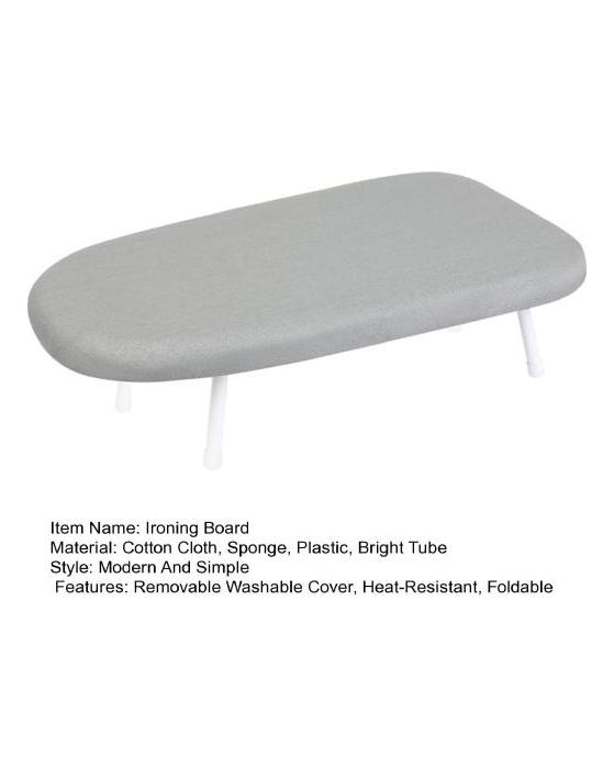 Desktop Ironing Board with Foldable Legs Removable Heat-Resistant Cover Anti-slip Home Laundry Room