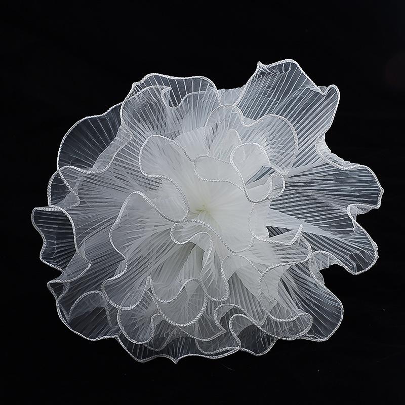 Stiefmütterchen Welle 3D Blumendeko Strauß Plissiertes Netz Gaze Wickel