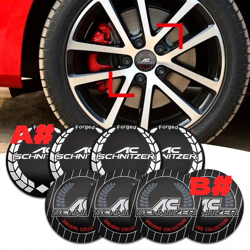 4Pcs 56mm Car Wheel Center Hub Caps Sticker Decals Accessories A#