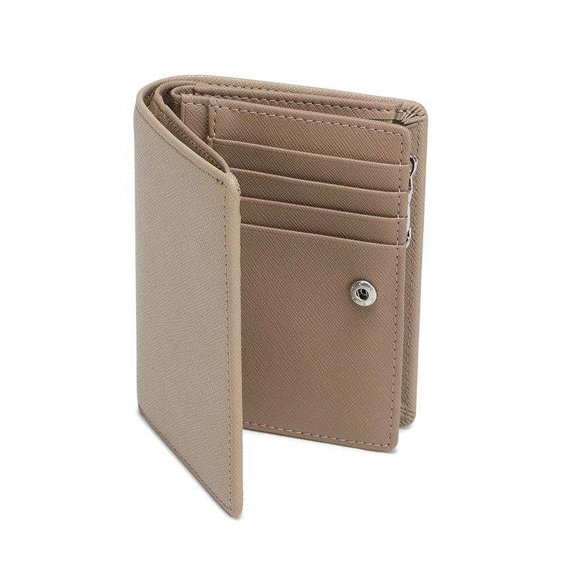 Men's New Zipper Short Wallet with Multiple Card Slots, Fashionable Vertical Mini Buckle Coin Purse