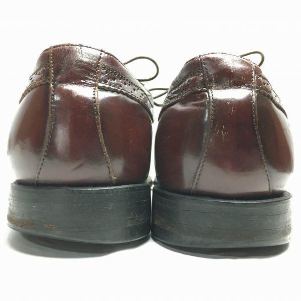 STAFFORD Full Brogue Wingtip Goodyear Welted Shoes Burgundy Size 9D (26.5-27.0) Men's(USED)
