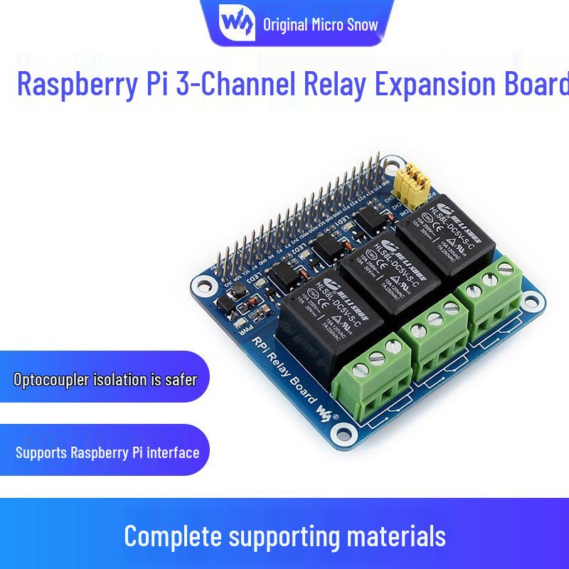 Micro Snow Raspberry Pi 4th Gen 3B+ Relay Expansion for Smart Home