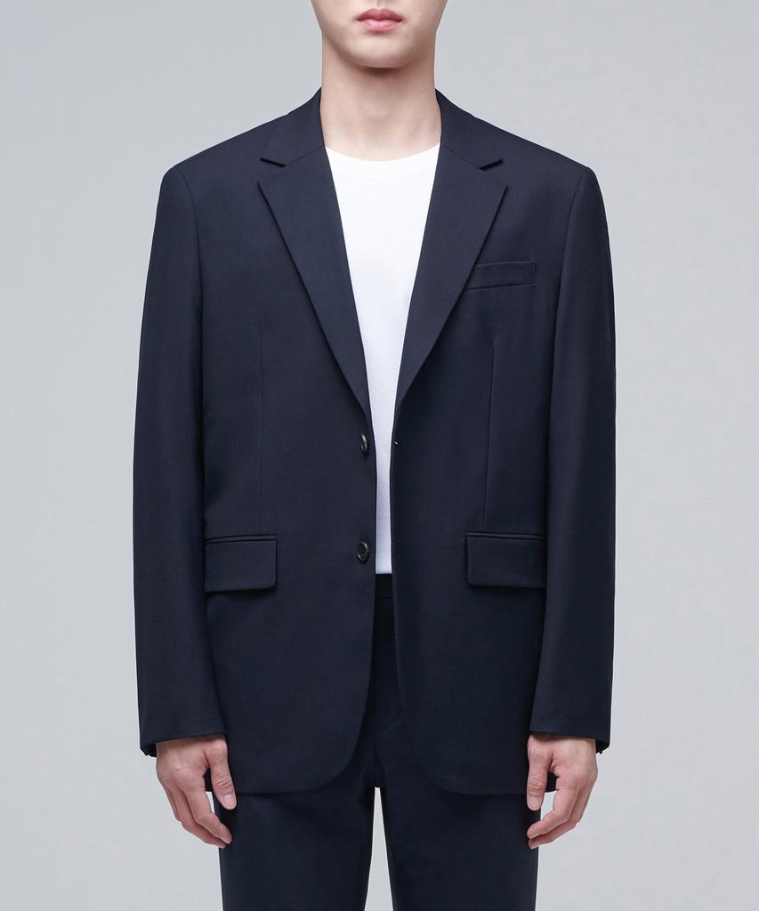 Musinsa Standard Relaxed Basic Wool Blazer [Navy]