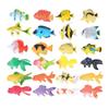 24 Pcs Children Toys Fish Toys Model Toys Set Plastic Fish Model Educational Toys