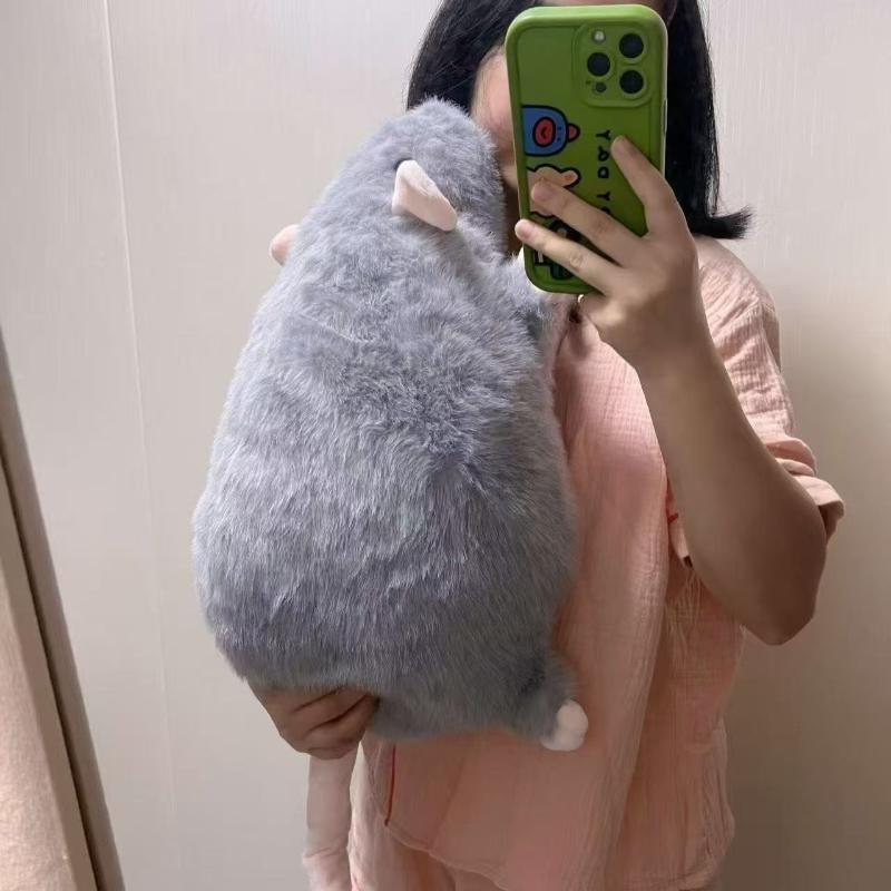 1 Stück 35/50/90cm Cartoon Blumenast Ratte Weiche Übergroße Tierfigur Niedliches Simulations-Großmaus Plüschtier Kissen Geburtstagsgeschenk