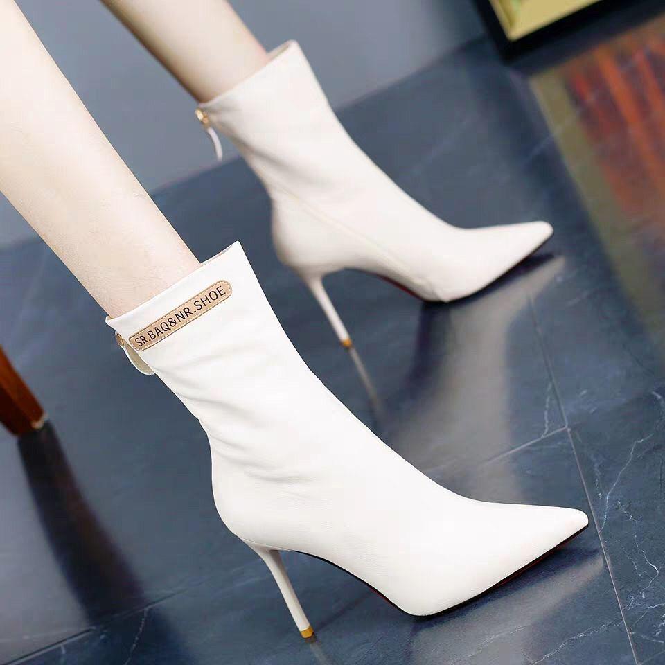 Women's Slim Stiletto Heeled Ankle Boots for Skirts - 2025 Spring/Autumn Fashion