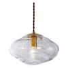 Interform LT-4264CL Neron Klare Pendelleuchte mit Glühbirne, Wolkenmuster, Glas, Gold