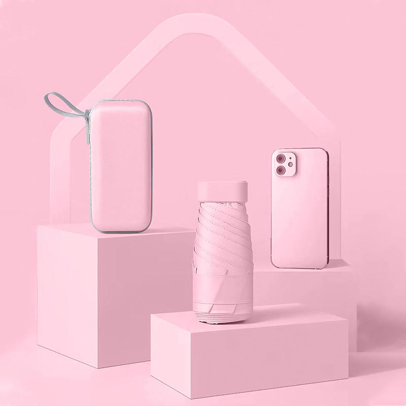 Mini Umbrella Capsule Umbrella Sunny And Rainy Dualuse Rainproof Sun Protection Outdoor Traveling Portable Parasol Umbrella