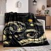 1pc Black Cat Blanket Warm, Cozy, And Soft, Suitable for Sofas, Beds, Cars, And Office Use.Perfect for Camping And Travel, Making It a Great Gift for