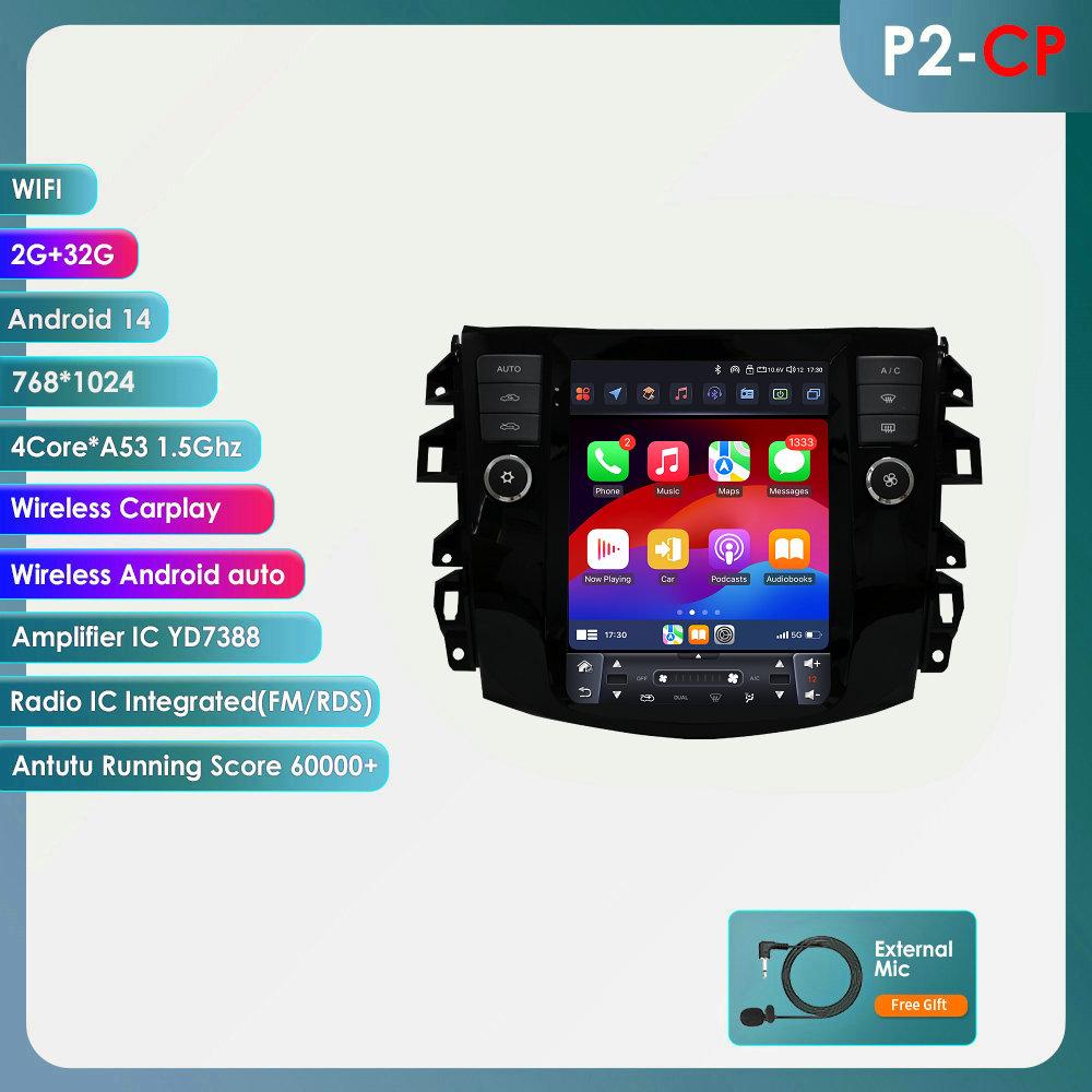 OSSURET 9.7 Display Screen Carplay Android for Nissan Navara 2016-2022 NP300 WiFi Car Multimedia Player Intelligent Screen Video Navigation Radio GPS