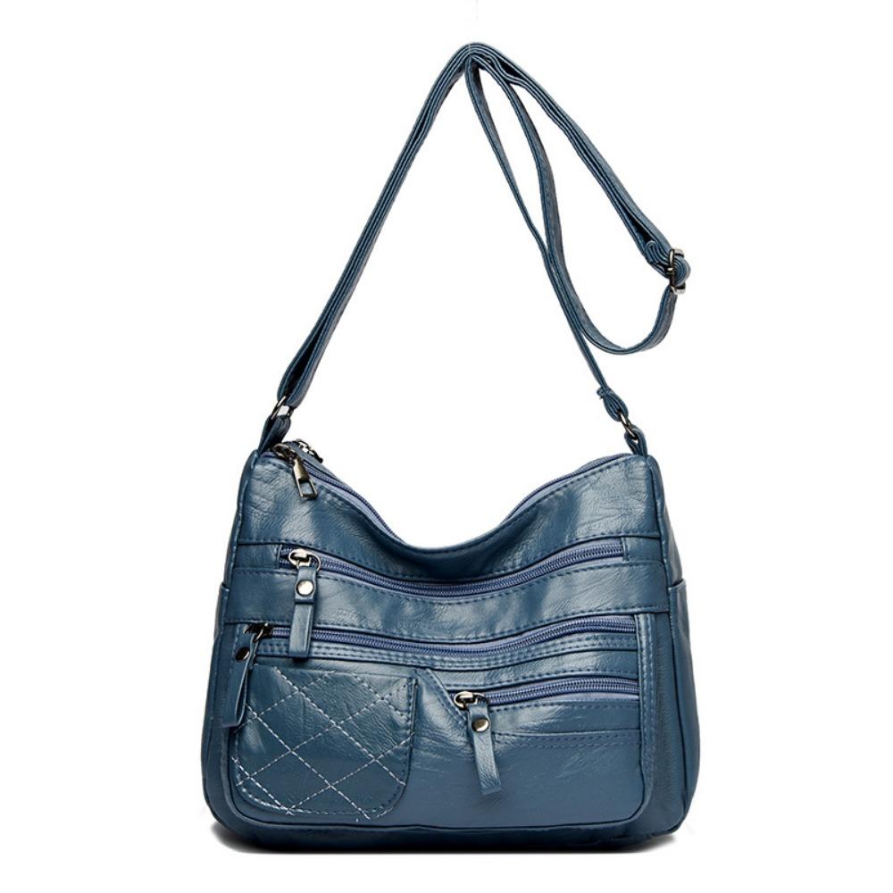 2025 New Soft Leather Bag Women's New Fashion Casual Versatile Temperament Shoulder Messenger Bag