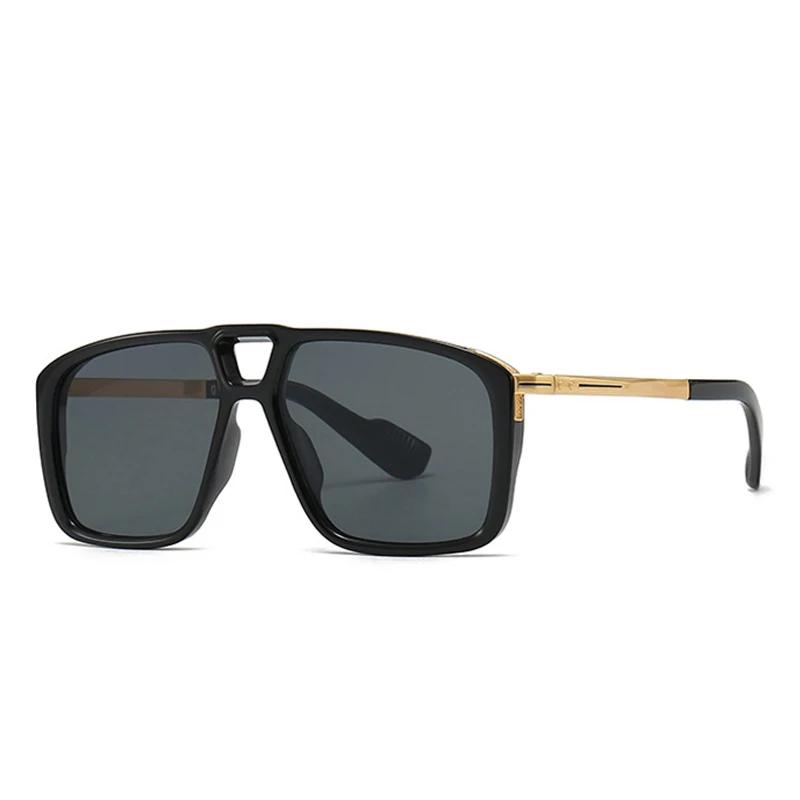 SHAUNA Retro Double Bridges Men Pilot Sunglasses Shades UV400 Fashion Rivets Women Gradient Sun Glasses