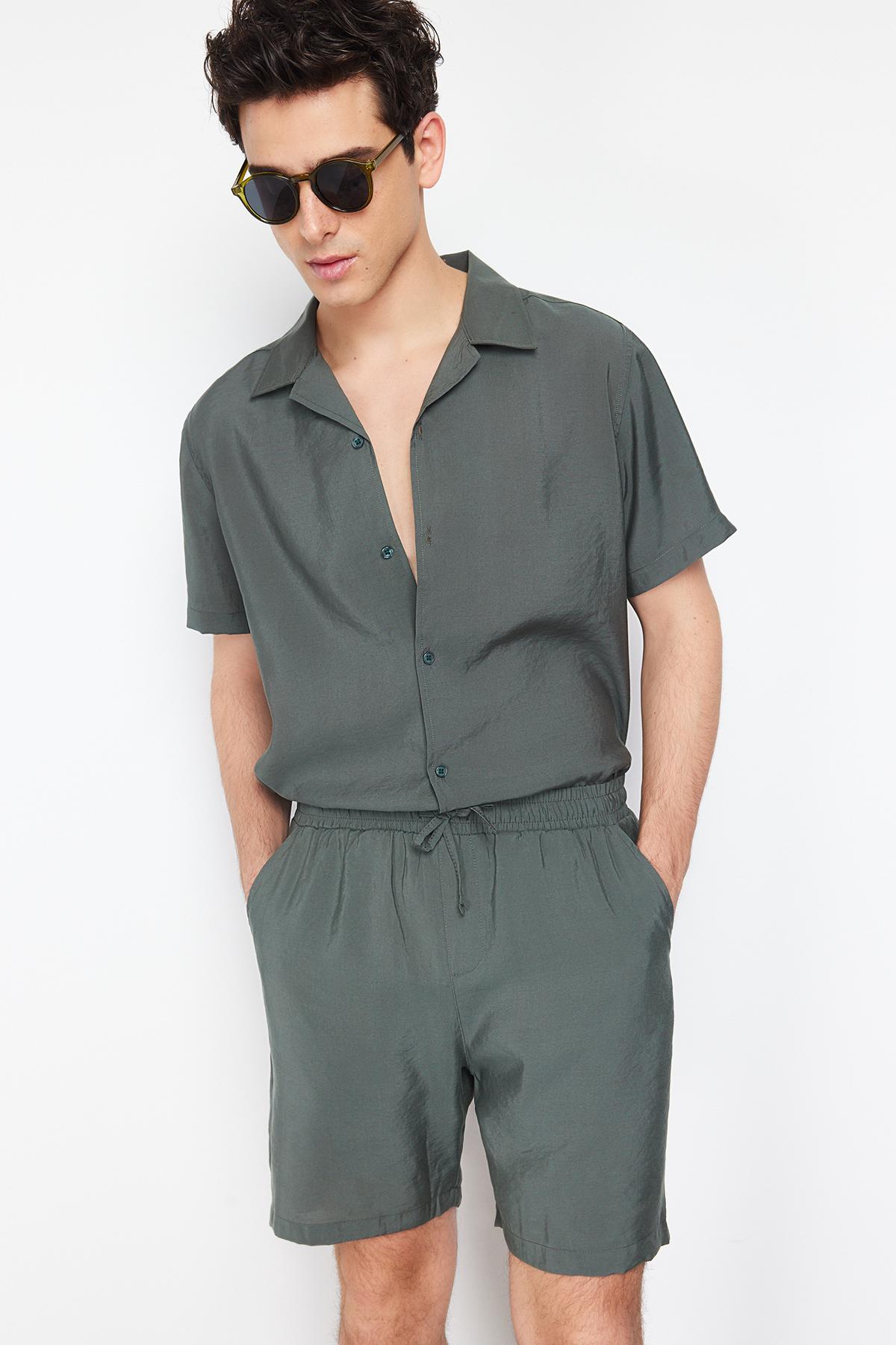 

Женские шорты и модные шорты-бермуды нового сезона, цвета хаки, стандартный крой, шорты из 100% модала